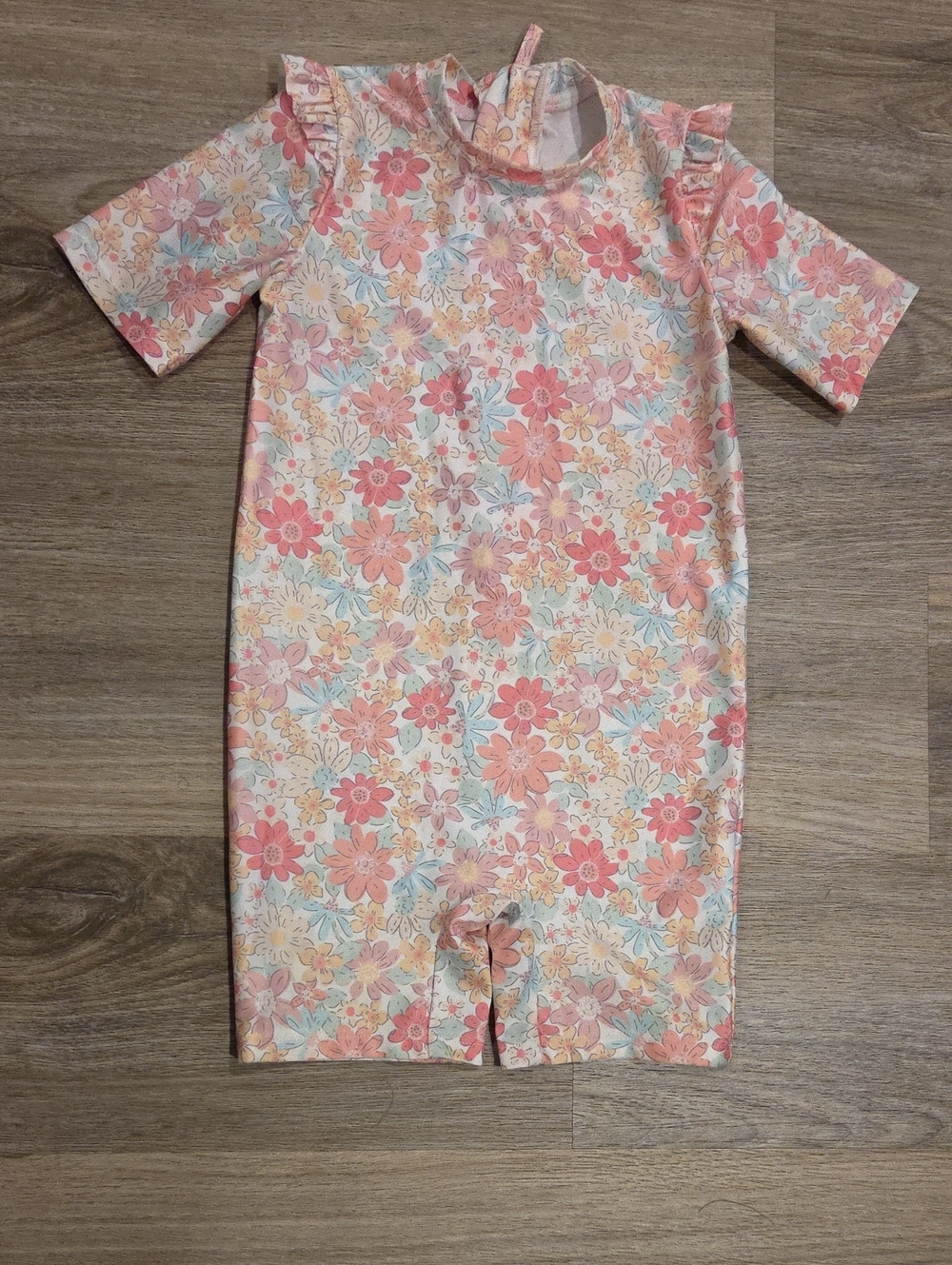 H&M Girls Floral Short-Sleeve Rashguard - Size 18m /2t